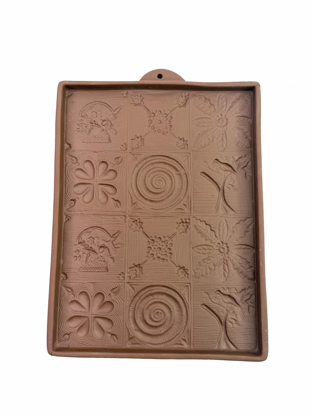 Hartstone USA Brown Vintage Embossed Shortbread Cookie Press Rectangle Mold